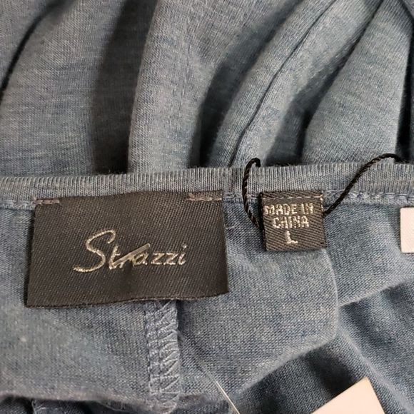 NWT 💟 Strazzi Blue Sweater Blouse Top - Picture 8 of 9